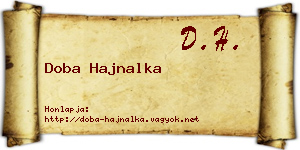 Doba Hajnalka névjegykártya